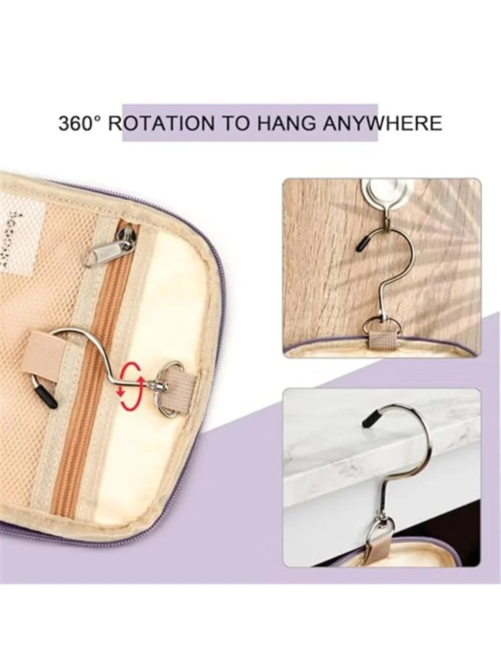 Travel Toiletry Bag Hanging Organizer Waterproof Cosmetic Makeup Bag Large Case